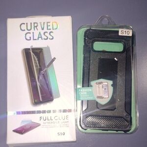 Samsung S10 Phone Case& Screen Protector Bundle